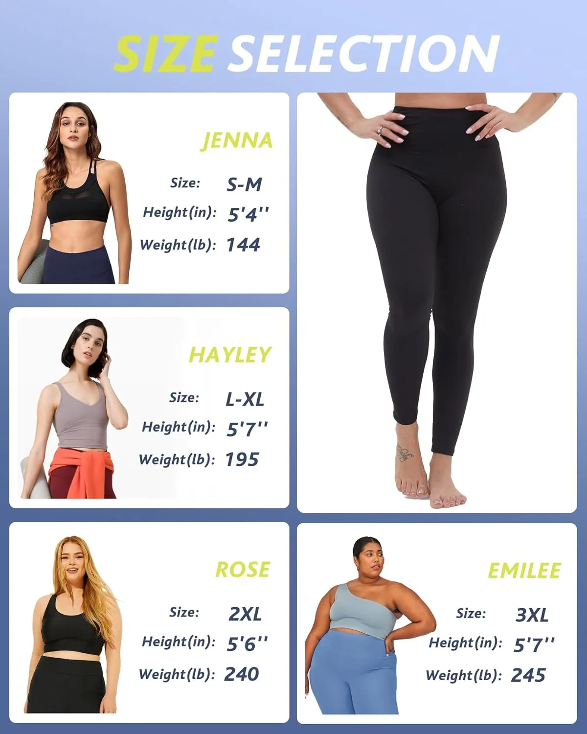 CAMPSNAIL 4 Pack Leggings for Women - High Waisted Tummy Control Yoga Pants for Workout Gym Black Leggings Plus Size Dance