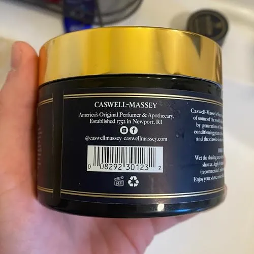 Caswell-Massey Heritage Almond Shave Cream, Natural Men’s Shaving Cream for Smooth Beard Shaving, Soothing for Sensitive Skin, USA Made, 8 Fl Oz