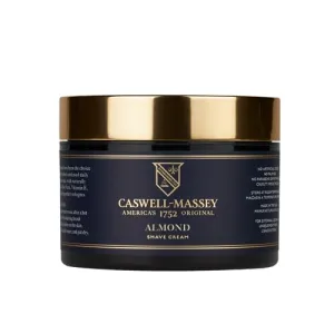 Caswell-Massey Heritage Almond Shave Cream, Natural Men’s Shaving Cream for Smooth Beard Shaving, Soothing for Sensitive Skin, USA Made, 8 Fl Oz