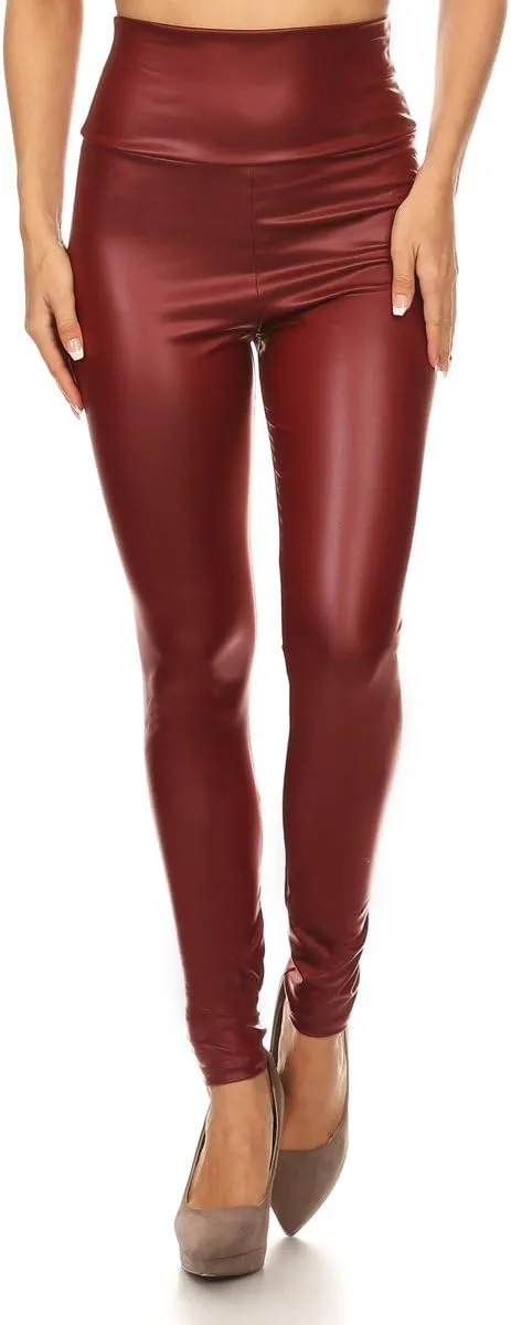 Cemi Ceri Women's Faux Leather High Waist Leggings