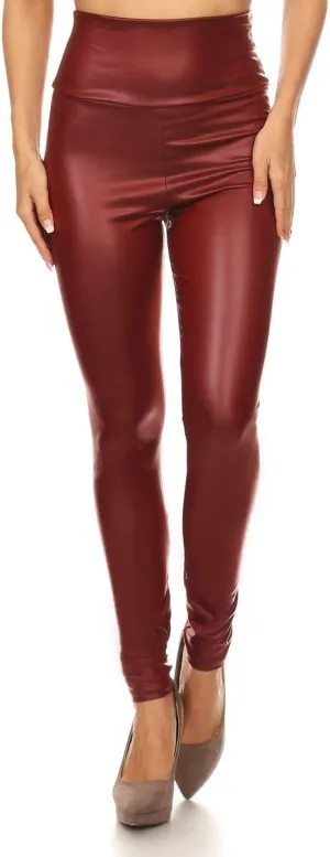 Cemi Ceri Women's Faux Leather High Waist Leggings