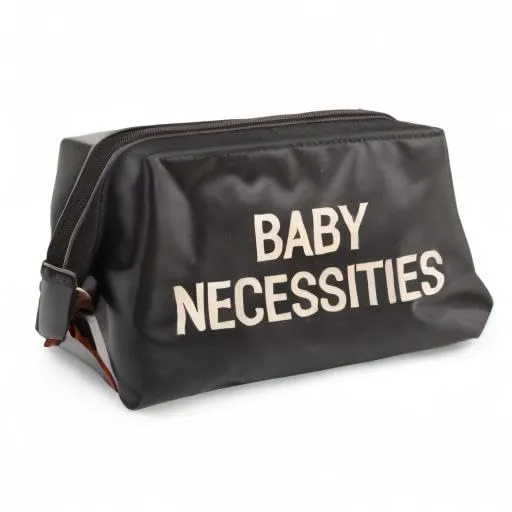 Childhome Baby Necessities Toiletry Bag, Baby Zipper Travel Toiletry Bag, Makeup Travel Pouch, Baby Essentials Must Haves, Black Gold