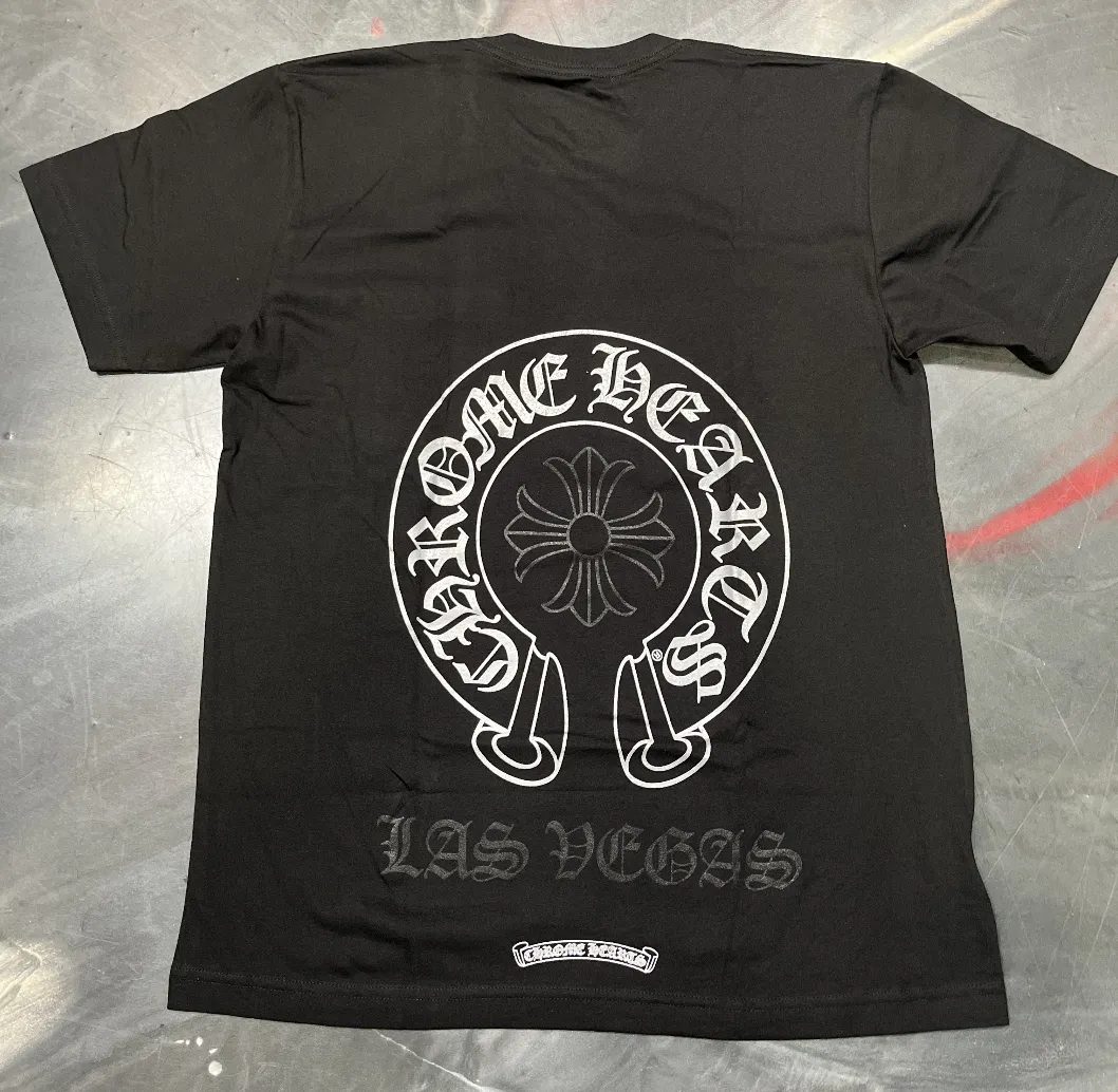 Chrome Hearts Horseshoe Las Vegas Pocket T-Shirt - Black/White/Black