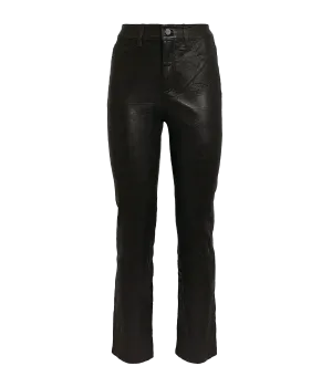 Cindy Leather Pants in Black