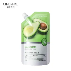 CINDYNAL Avocado Mud Masks Cleanse Rejuvenating Mask Moisturizing Hydrating Oil Control Brightening Skin Tone Masks