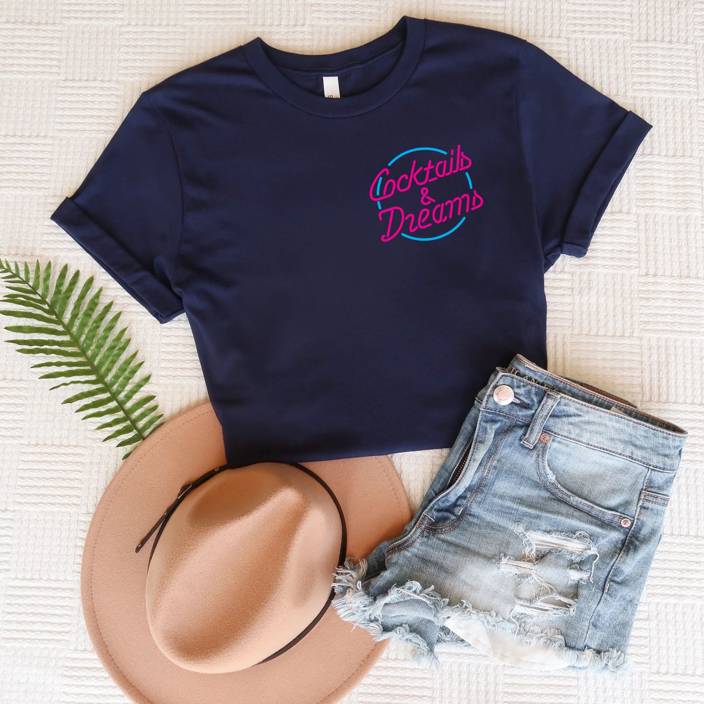 Cocktails and Dreams Ladies T Shirt