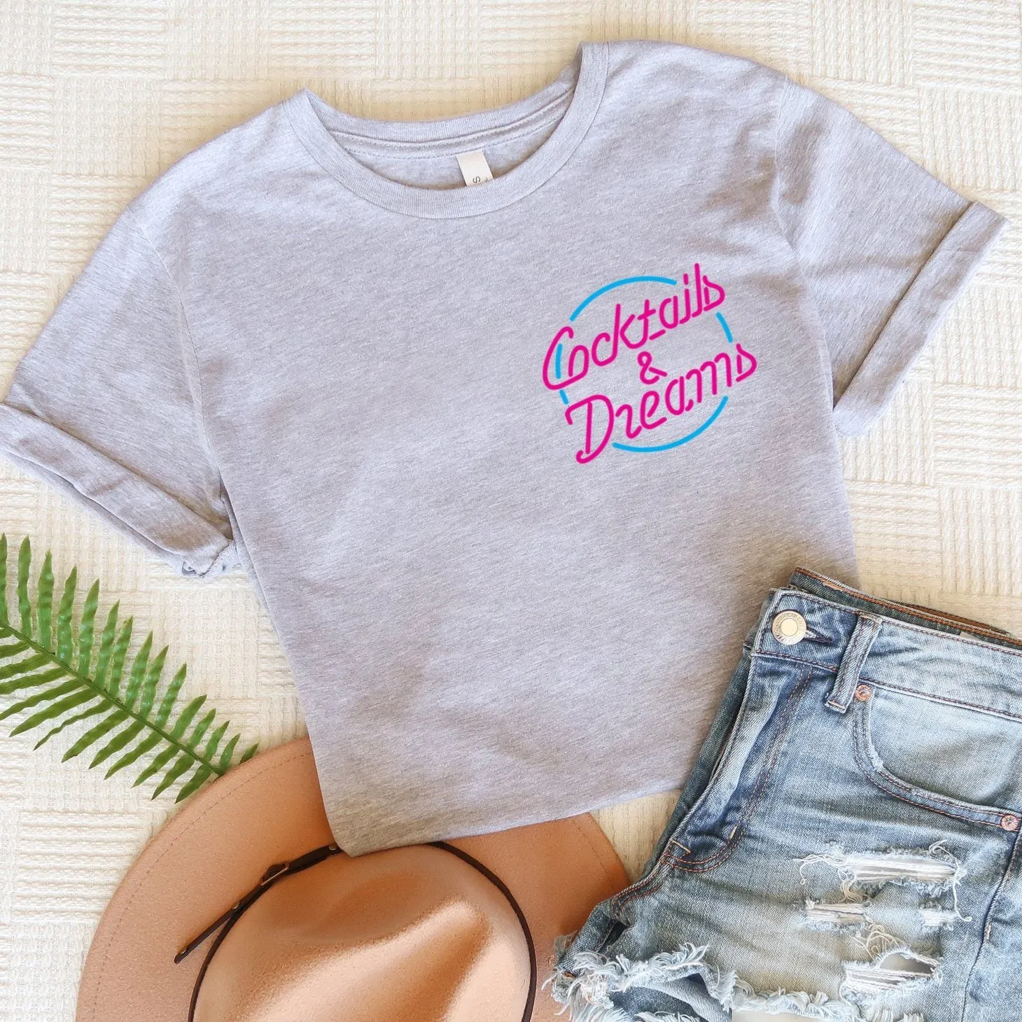 Cocktails and Dreams Ladies T Shirt
