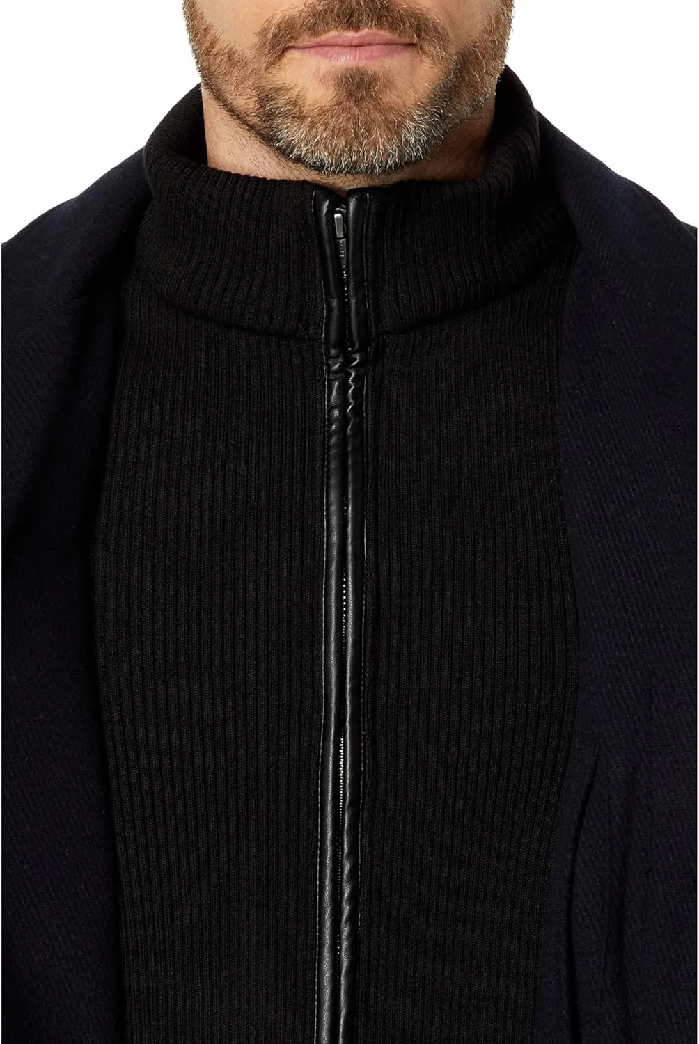 Cole Haan Men's Classic Wool Long Twill Coat