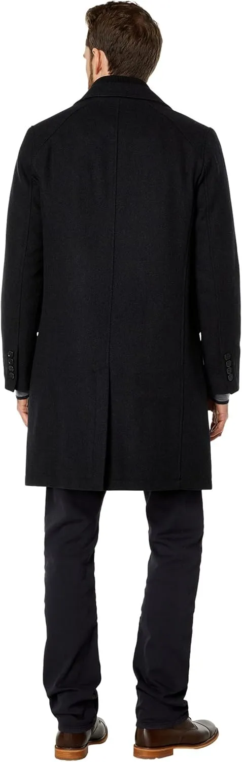 Cole Haan Men's Classic Wool Long Twill Coat