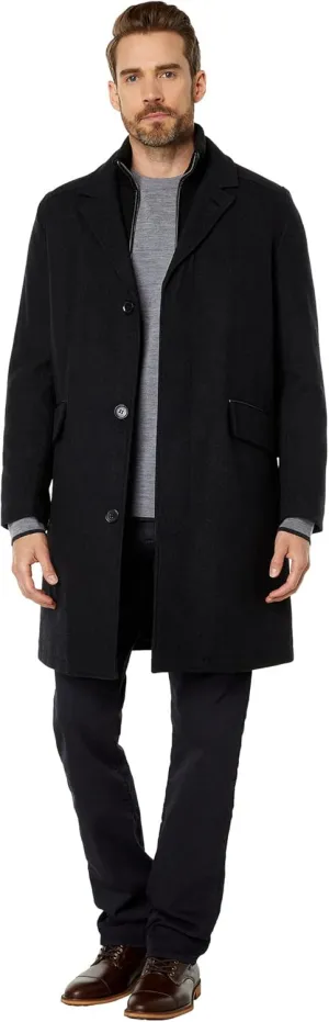 Cole Haan Men's Classic Wool Long Twill Coat