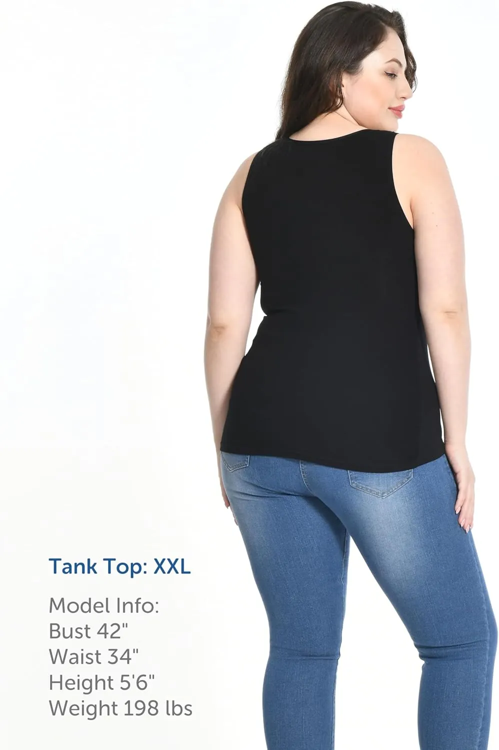 Comfneat Women's 4-Pack Slim-Fit Basic Tanks Cotton Casual Comfy Top Underwear Vests