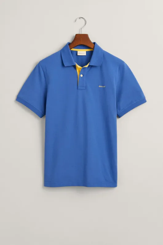 Contrast Pique Polo Shirt