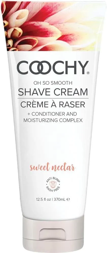 Coochy Intimate Shaving Cream | Shave Conditioner & Moisturizer for Face & Body | Ideal for Sensitive Skin Care, Anti-Bump | Sweet Nectar, 12.5 oz