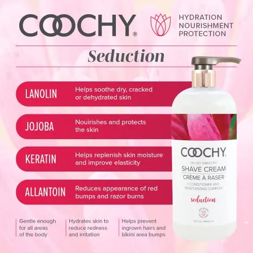 COOCHY Seduction Shave Cream .5 oz Honeysuckle/Citrus Foil - Display of 24