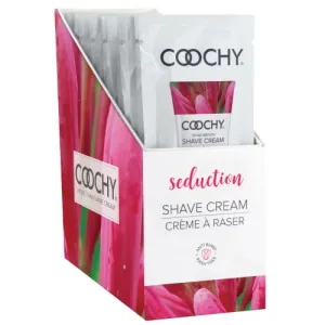 COOCHY Seduction Shave Cream .5 oz Honeysuckle/Citrus Foil - Display of 24