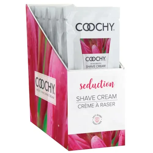 COOCHY Seduction Shave Cream .5 oz Honeysuckle/Citrus Foil - Display of 24