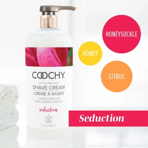 COOCHY Seduction Shave Cream .5 oz Honeysuckle/Citrus Foil - Display of 24