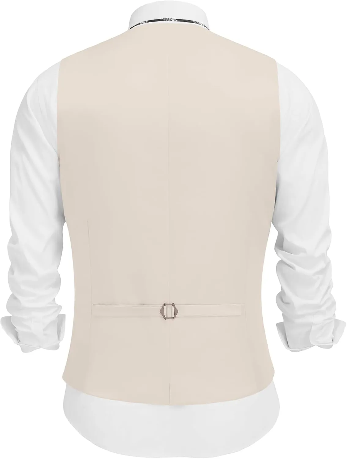 COOFANDY Men's Linen Vest Casual Linen Slim Fit Suit Vests Dress Waistcoat Wedding Business Prom