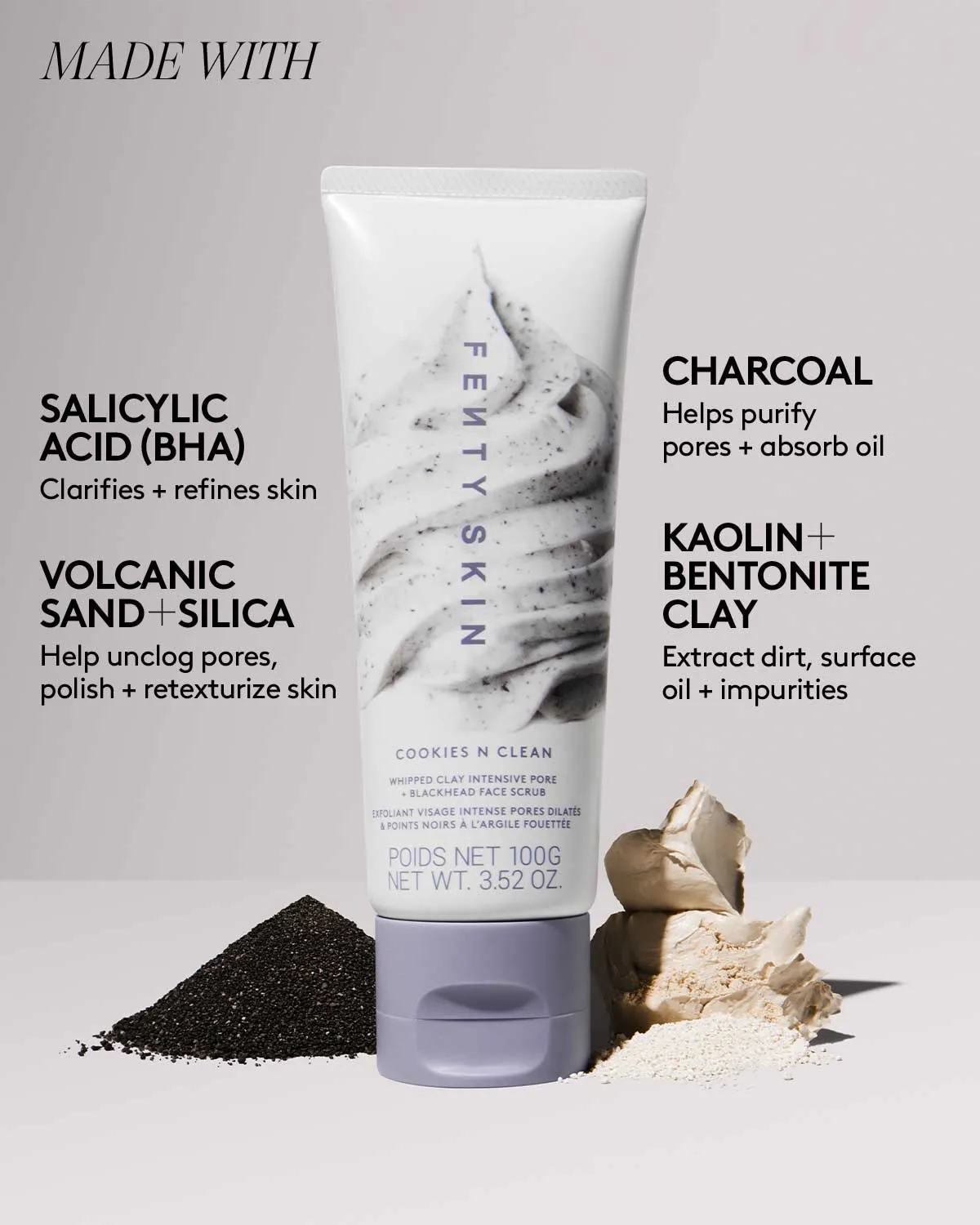 Cookies N Clean Whipped Clay Intensive Pore   Blackhead Face Scrub