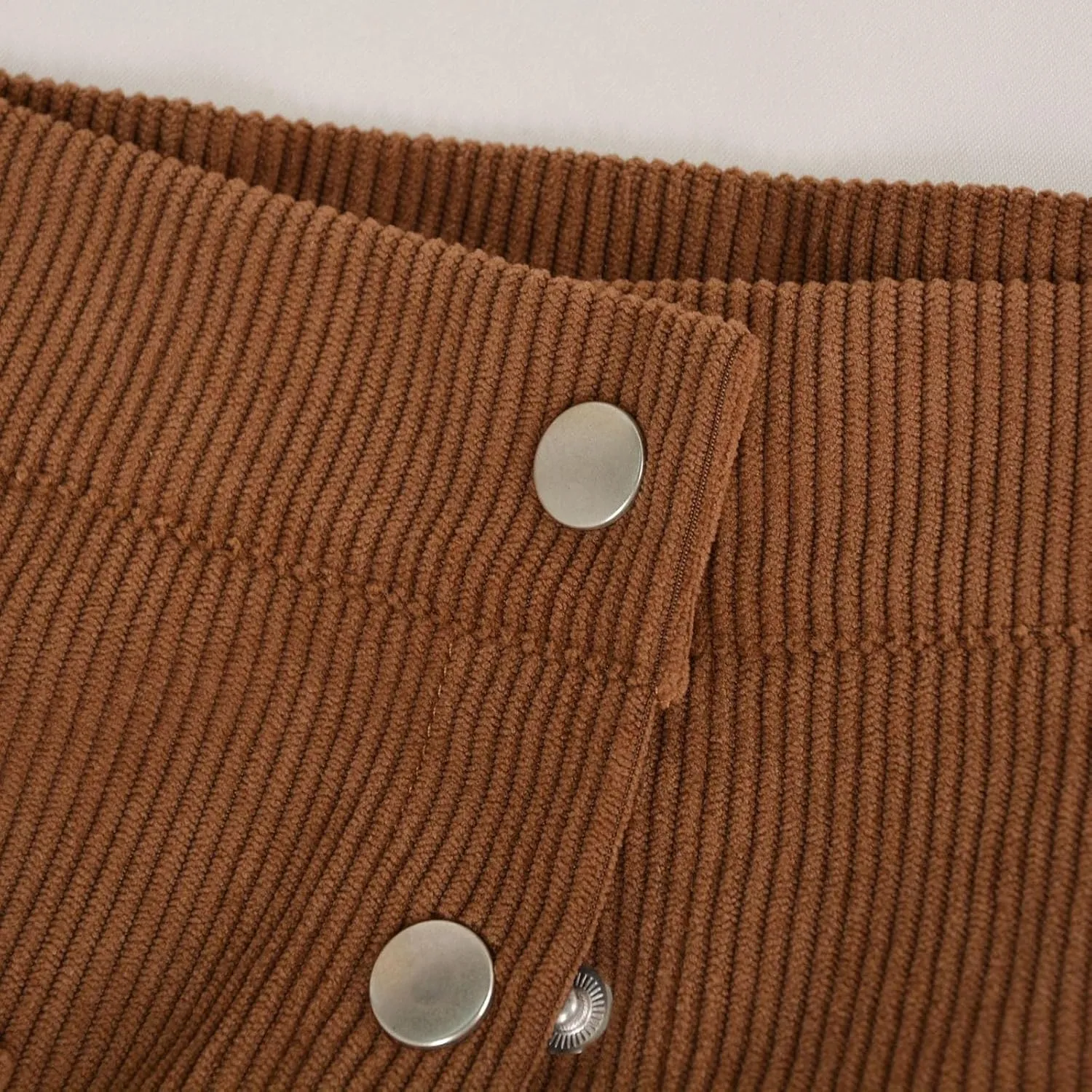 Corduroy Skirt Women High Waisted Suede Skirts Button Down A Line Midi Skirt Fall Winter Business Casual Long Skirts