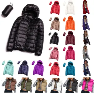 COTECRAM Puffer Jacket Womens Plu Size Long Sleeve Packable Hooded Winter Coat Casual Warm Down Jackets Quilted Outerwear