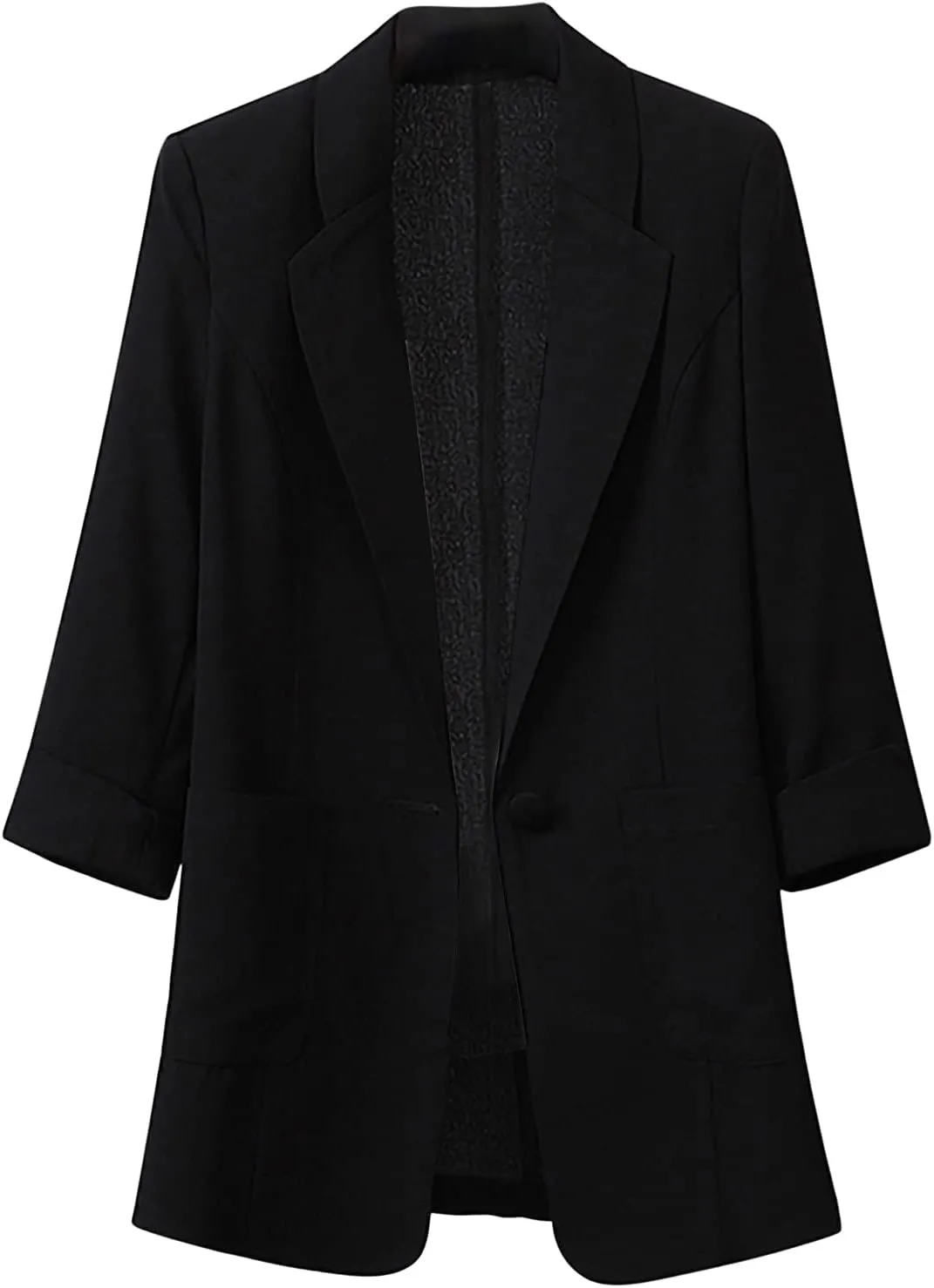 Cotton Linen Blazer for Womens Long Sleeve Stretchy Lightweight Casual Work Jacket Open Front 2024 Work Suit Jackets