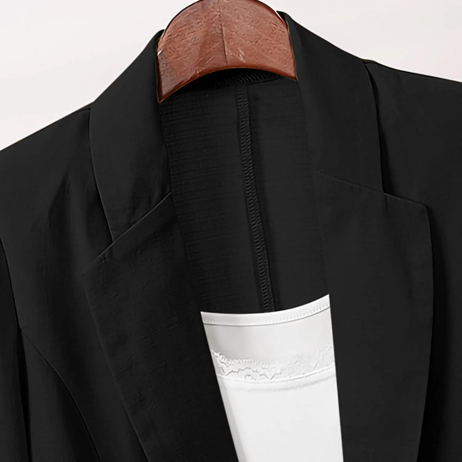 Cotton Linen Blazer for Womens Long Sleeve Stretchy Lightweight Casual Work Jacket Open Front 2024 Work Suit Jackets