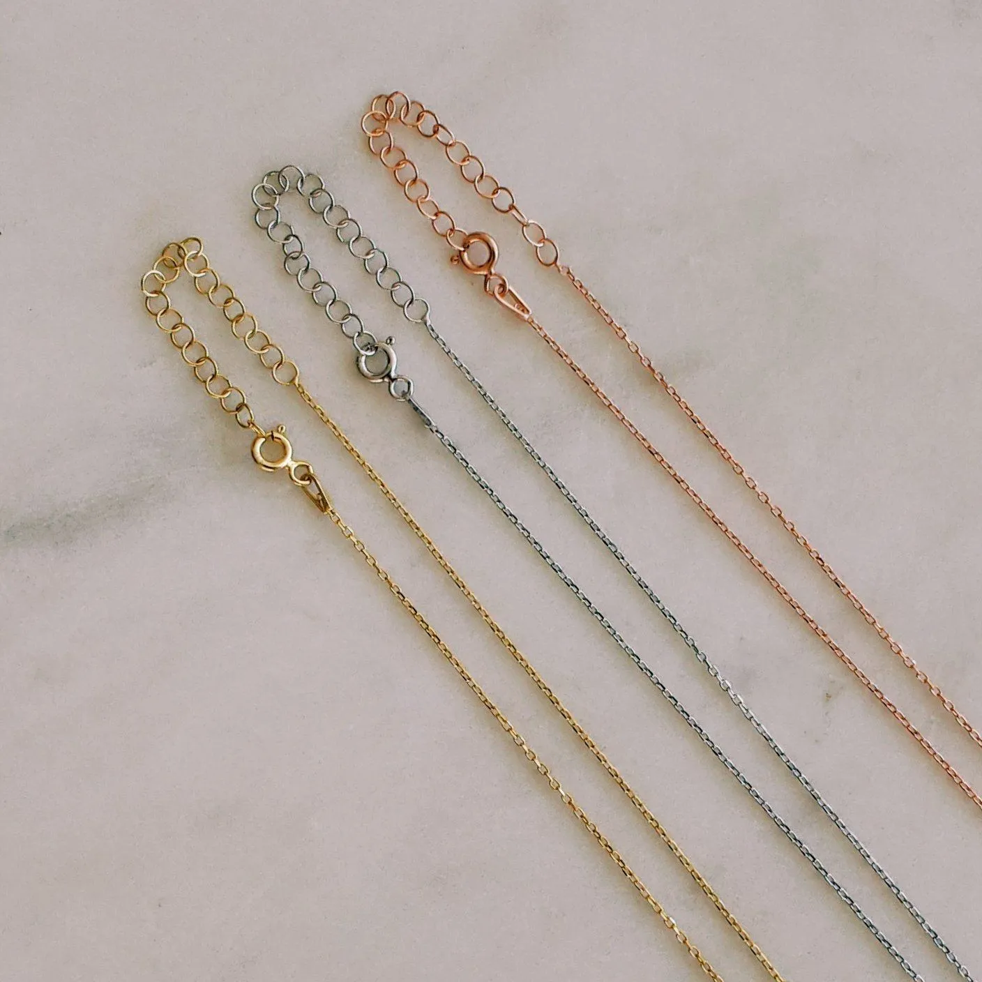 Crescent Moon Pendant - Sterling Silver Rose Gold Plated