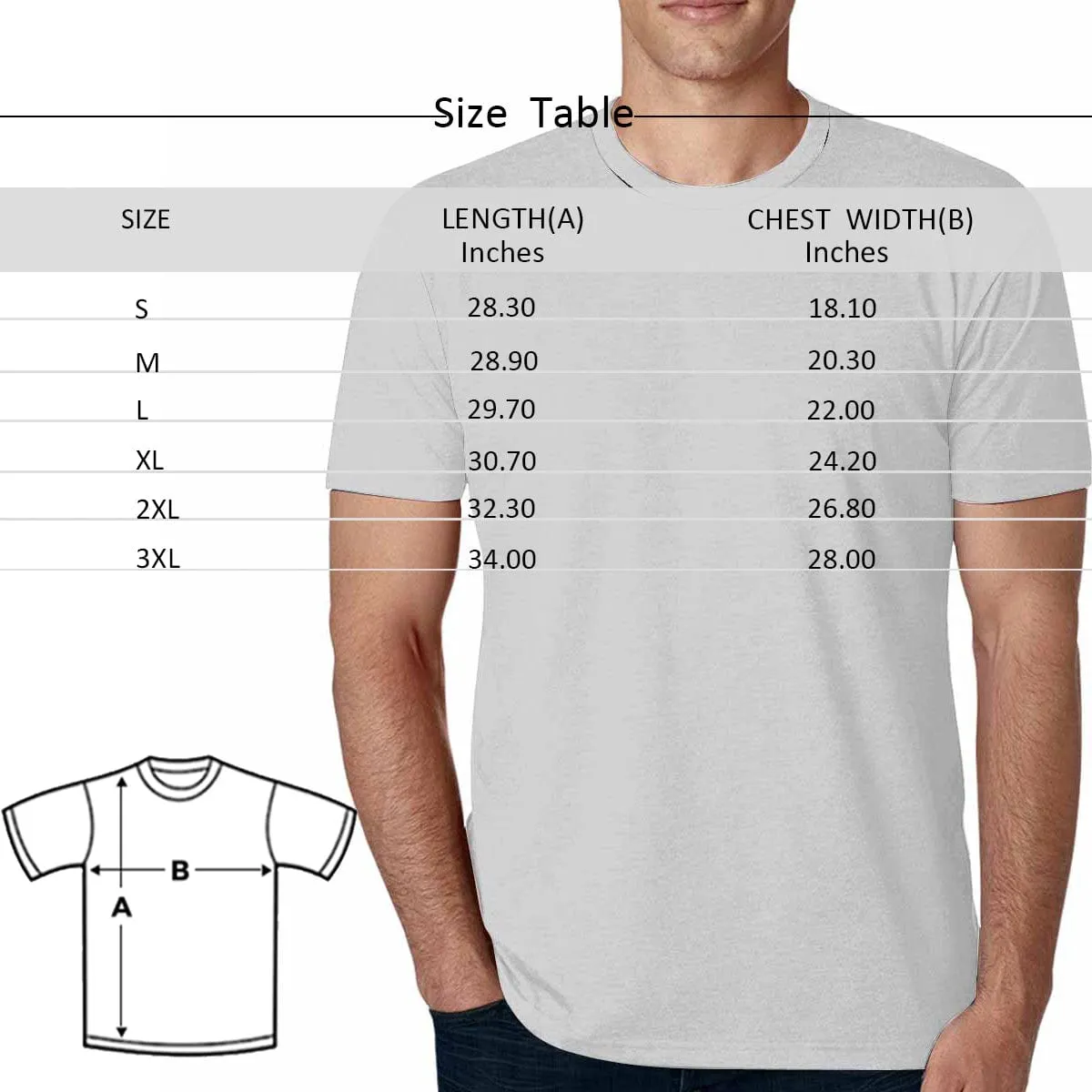Custom Tee with Photo Dad Are Brave Men's All Over Print T-shirt with Personalized Pictures for Father's Day