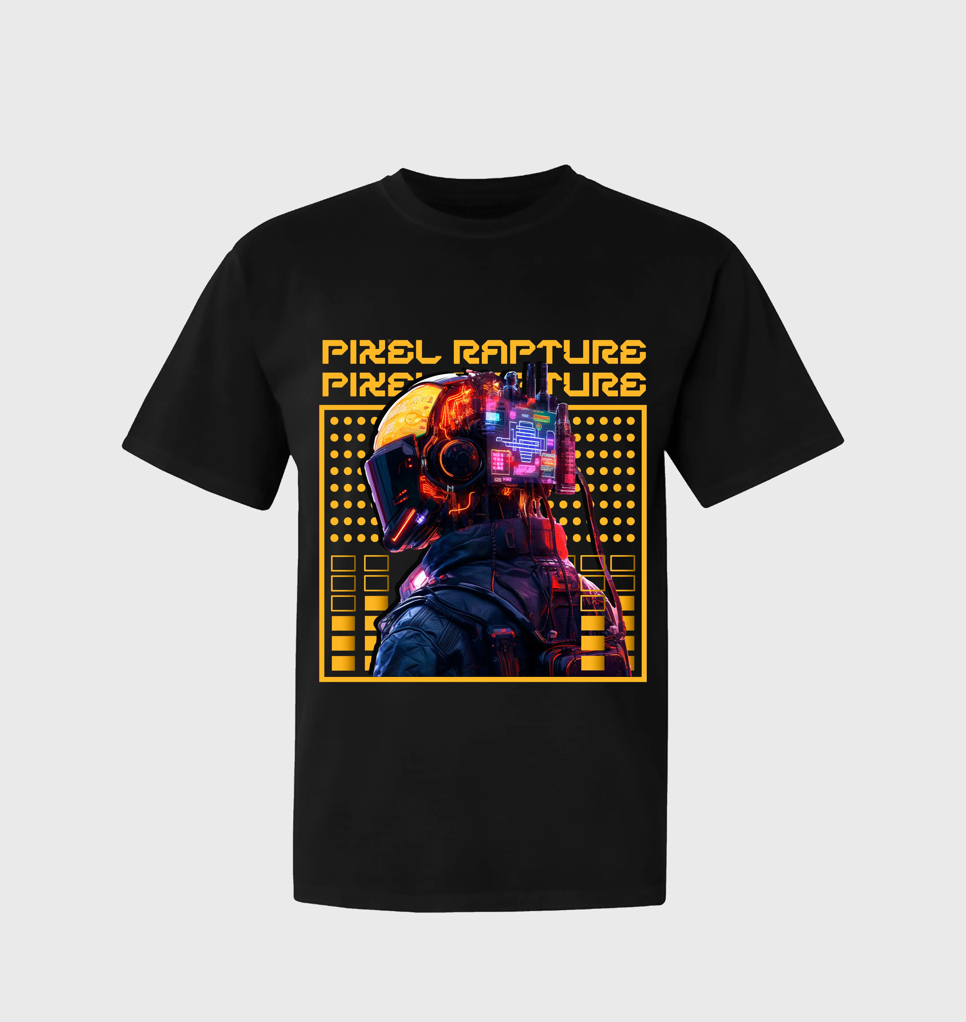 Cyberpunk T-shirt Neon Visor W03