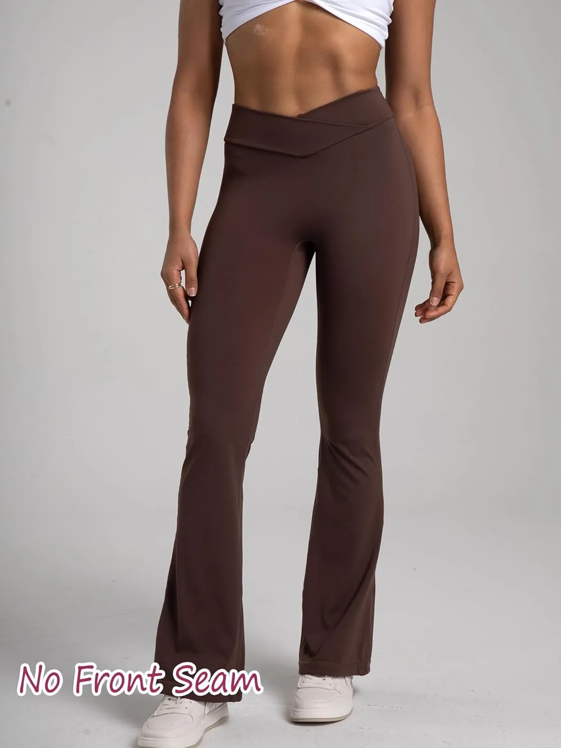 Danysu Flare Leggings with Pockets for Women Scrunch Butt Lifting Cargo Leggings V Waist Tummy Control Bootcut Yoga Pants