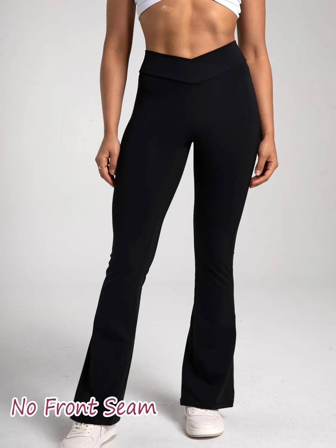 Danysu Flare Leggings with Pockets for Women Scrunch Butt Lifting Cargo Leggings V Waist Tummy Control Bootcut Yoga Pants