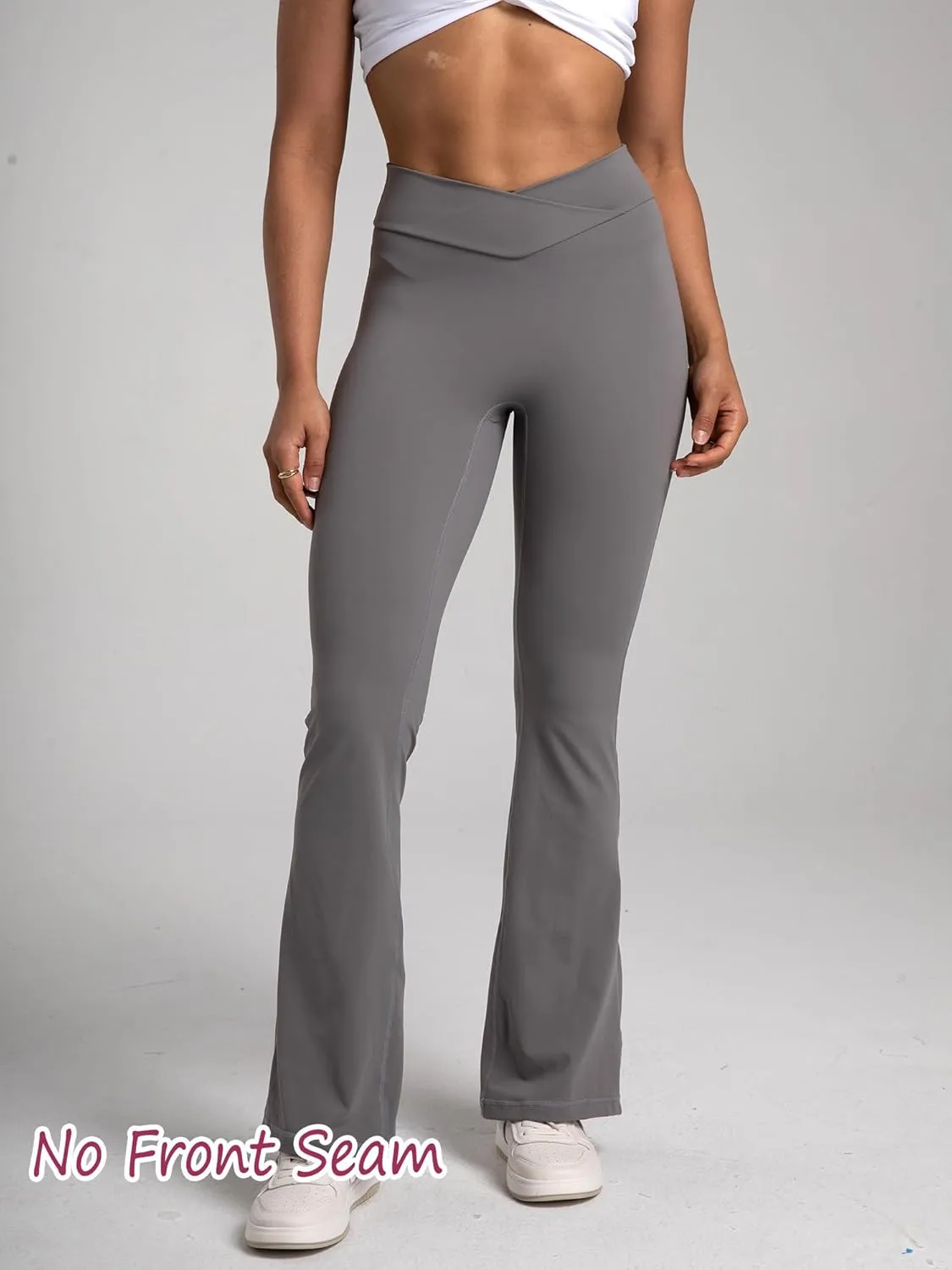 Danysu Flare Leggings with Pockets for Women Scrunch Butt Lifting Cargo Leggings V Waist Tummy Control Bootcut Yoga Pants
