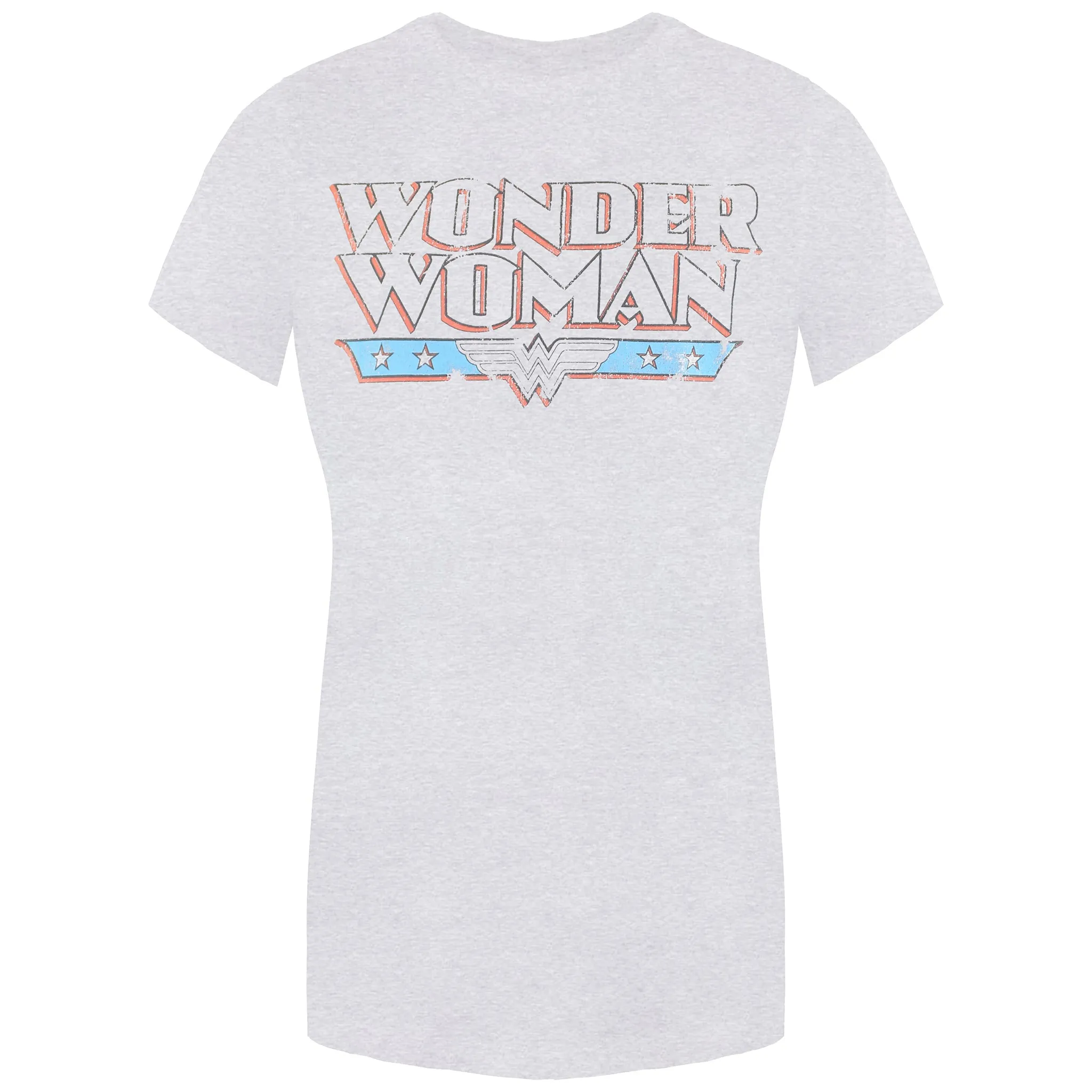 DC Comics Wonder Woman Retro Womens Grey T-Shirt