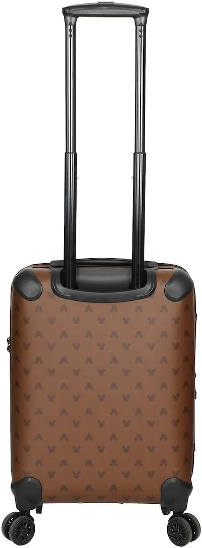 Disney Mickey Mouse Ears 22" Brown Rolling Luggage