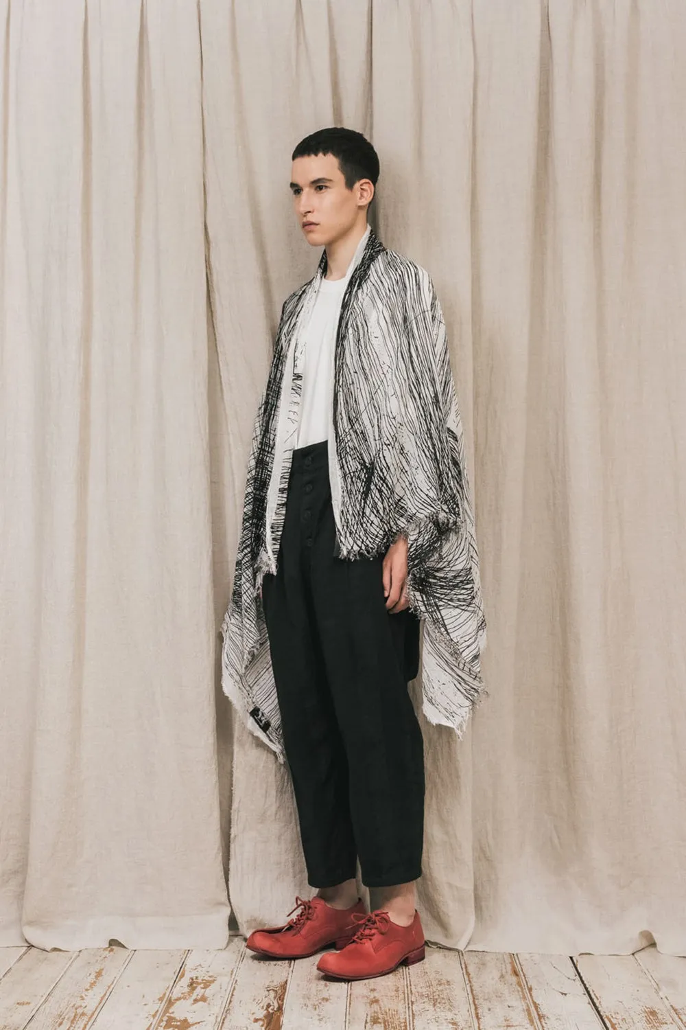 DISTORTION3 "Momoko Nakagawa" Print Stole Black