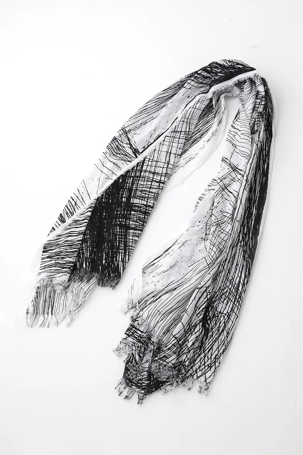 DISTORTION3 "Momoko Nakagawa" Print Stole Black