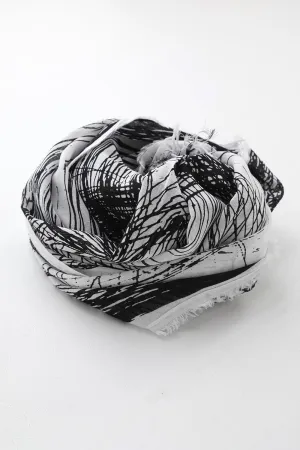 DISTORTION3 "Momoko Nakagawa" Print Stole Black