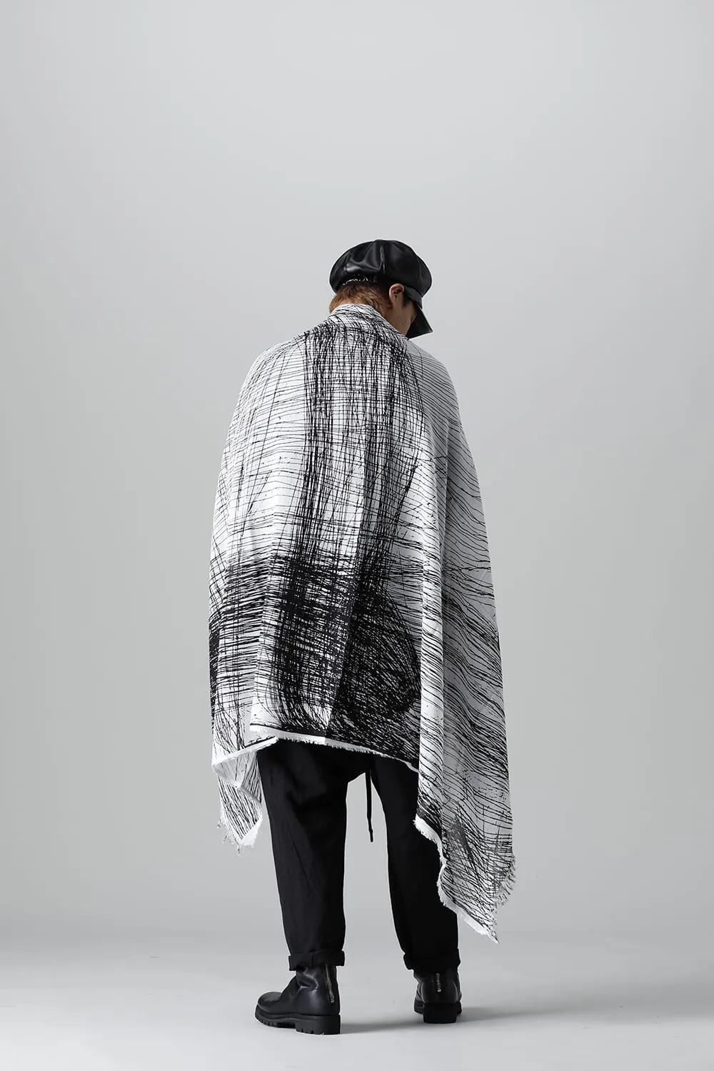DISTORTION3 "Momoko Nakagawa" Print Stole Black