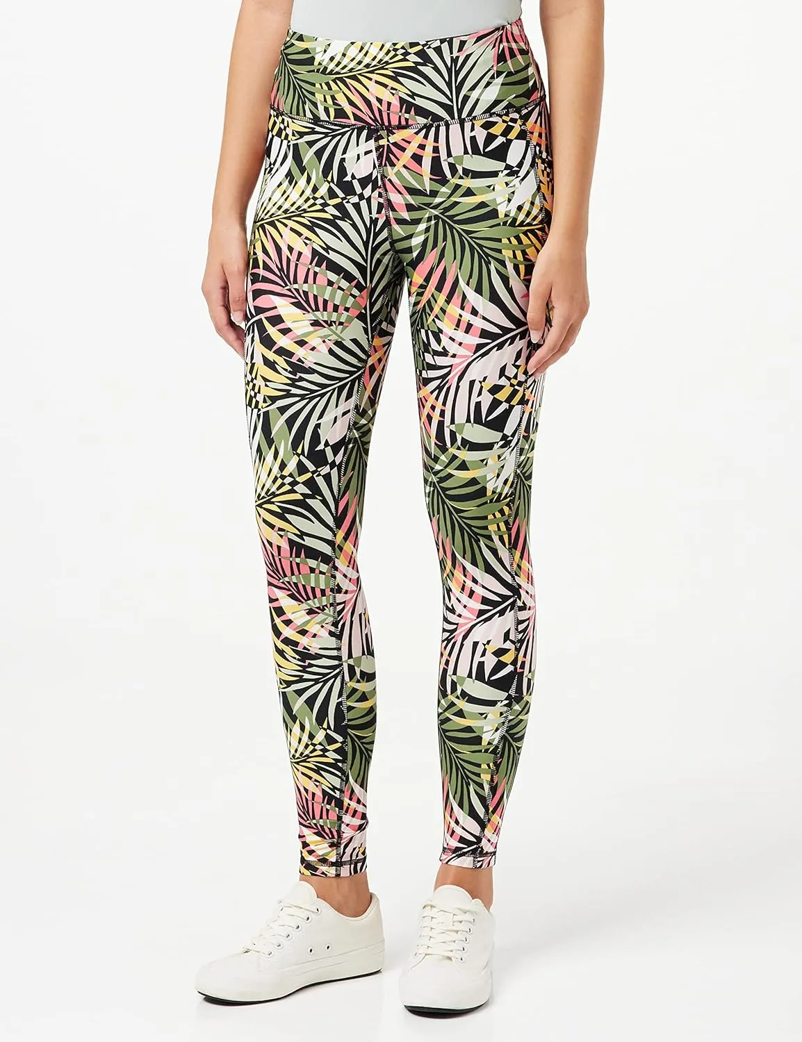 DKNY Women's Tight Printed High Waist Performance Leggings