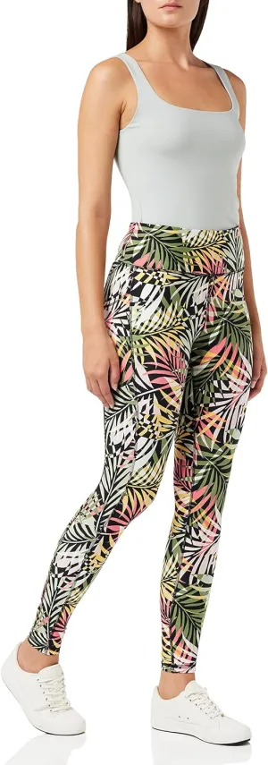 DKNY Women's Tight Printed High Waist Performance Leggings