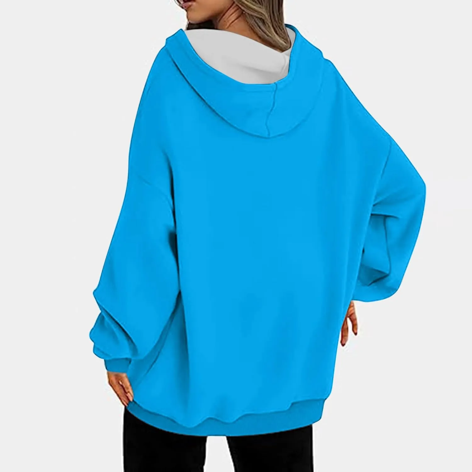 Drawstring Hoodies For Women Fall 2023 Trendy Teen Girls Long Sleeve Oversized Hooded Sweatshirt Pullover y2k Clothes