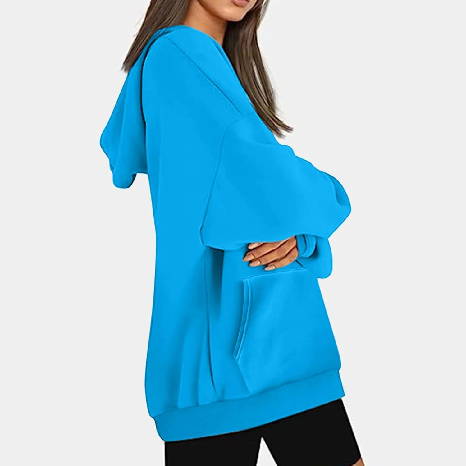 Drawstring Hoodies For Women Fall 2023 Trendy Teen Girls Long Sleeve Oversized Hooded Sweatshirt Pullover y2k Clothes
