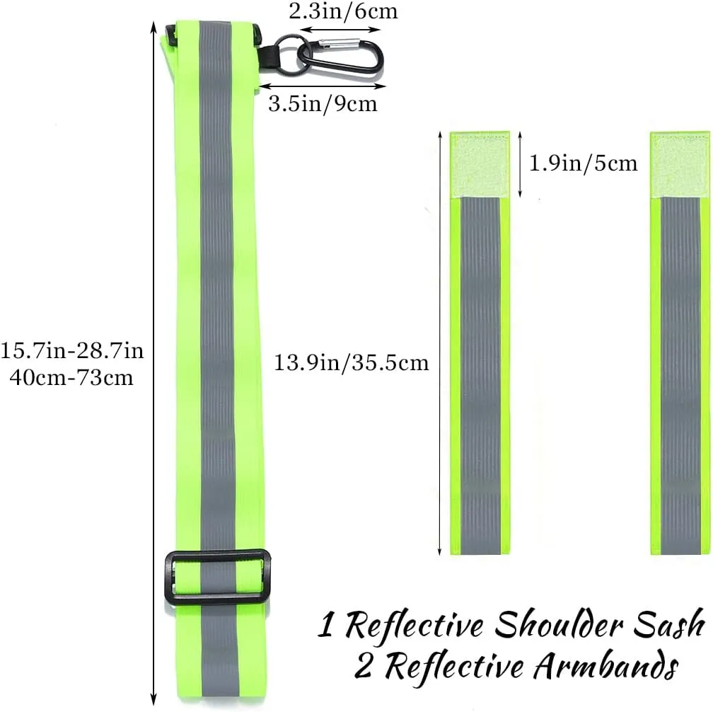 DRESBE Reflective Vest Gear Unisex Warning Vests Adjustable Laser Safety Band for Night Running Cycling Jogging Walking