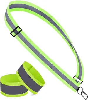 DRESBE Reflective Vest Gear Unisex Warning Vests Adjustable Laser Safety Band for Night Running Cycling Jogging Walking