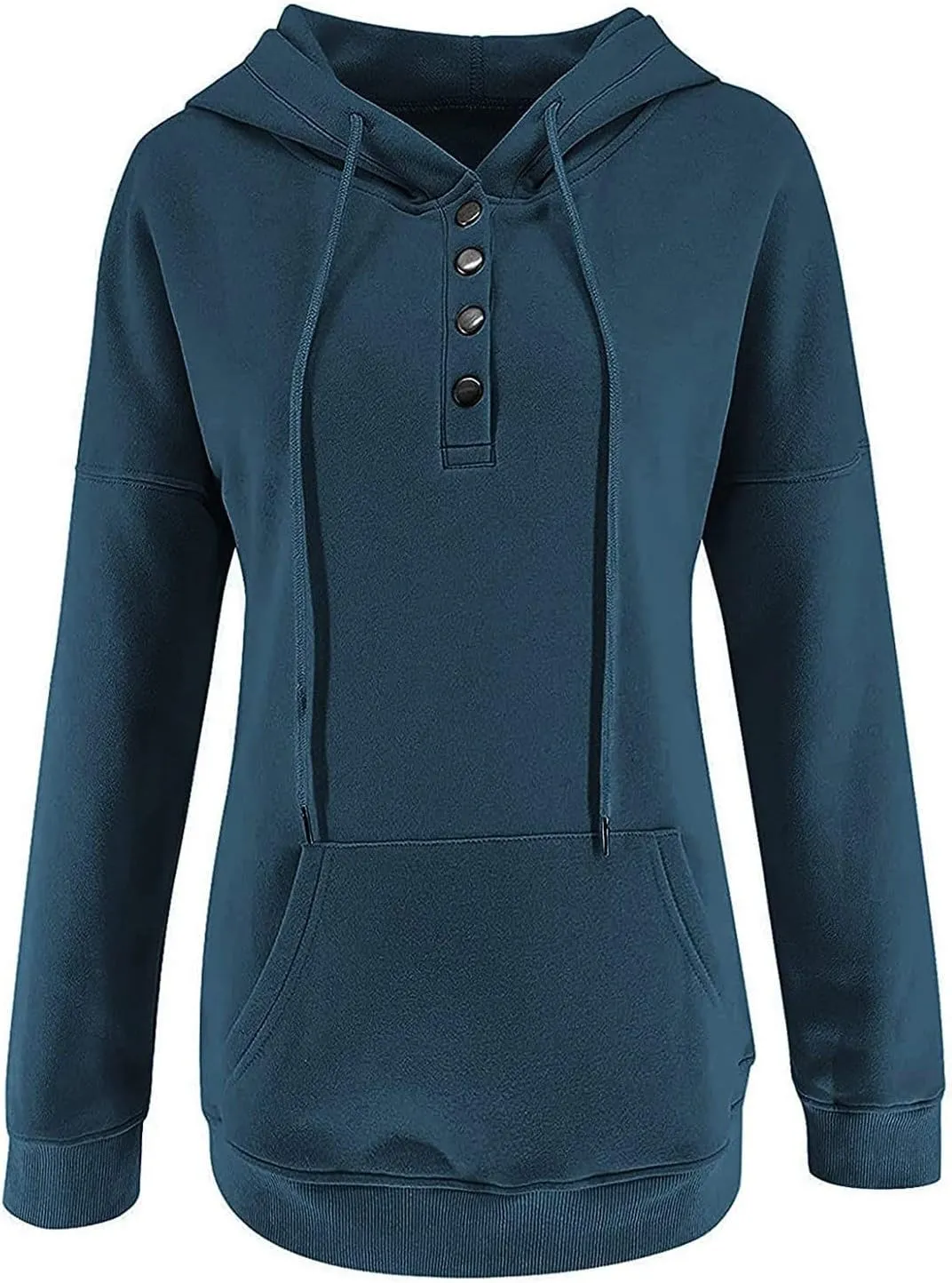 Dressy Casual Hoodies For Women Long Sleeve Pullover Tops Drawstring Hooded Sweatshirts Fall Fashion Outfits 2024
