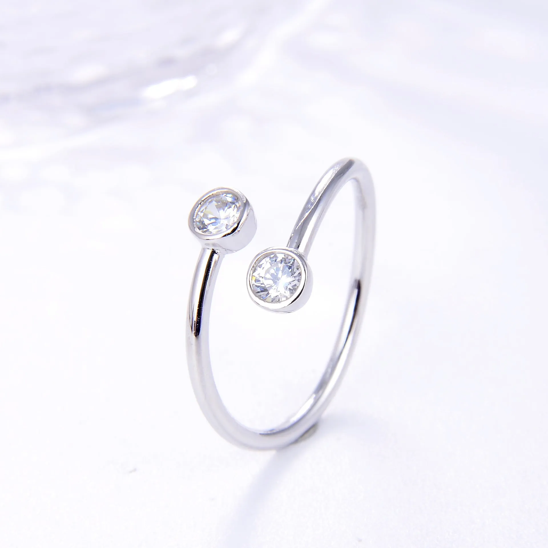 Dual CZ Classic Ring