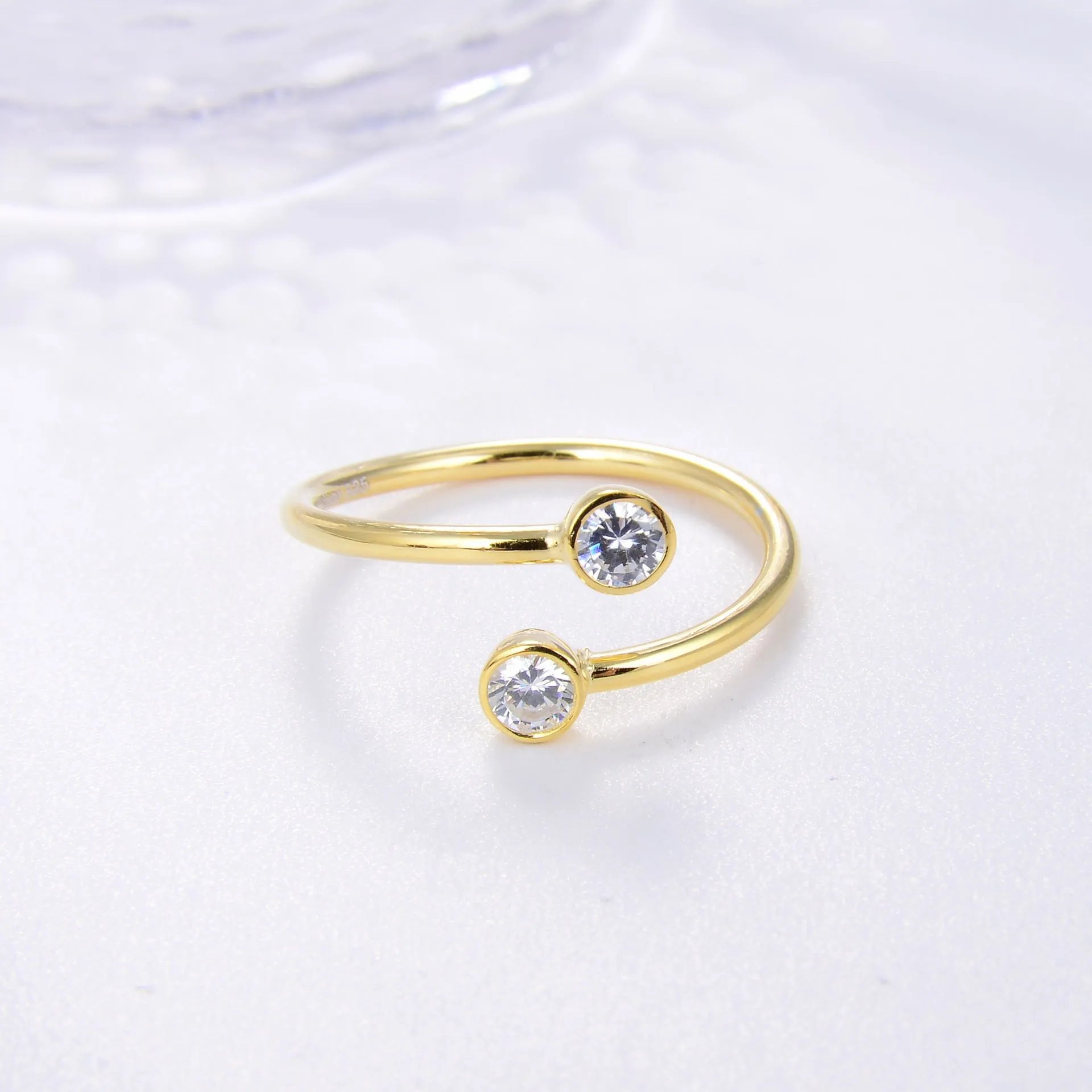 Dual CZ Classic Ring