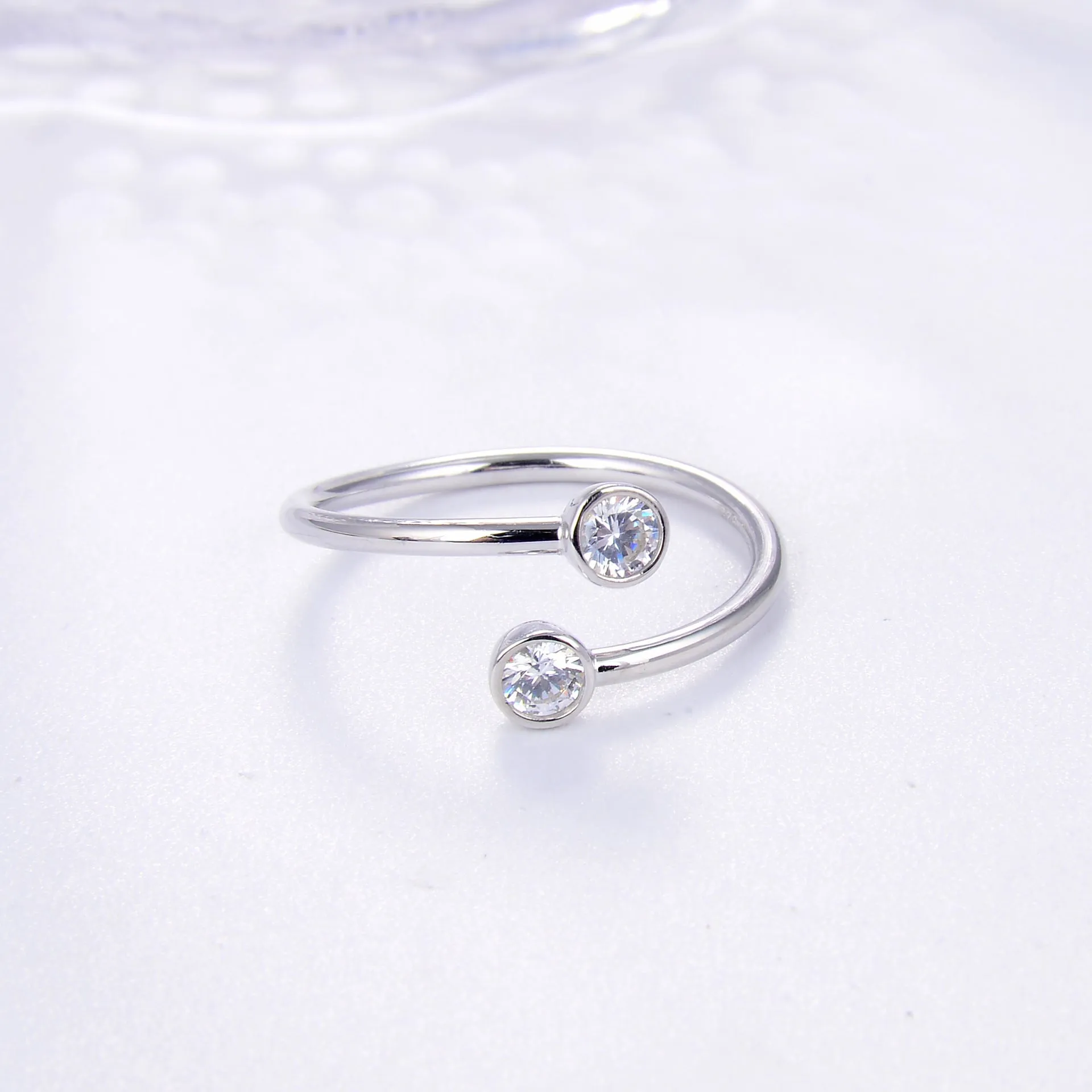 Dual CZ Classic Ring