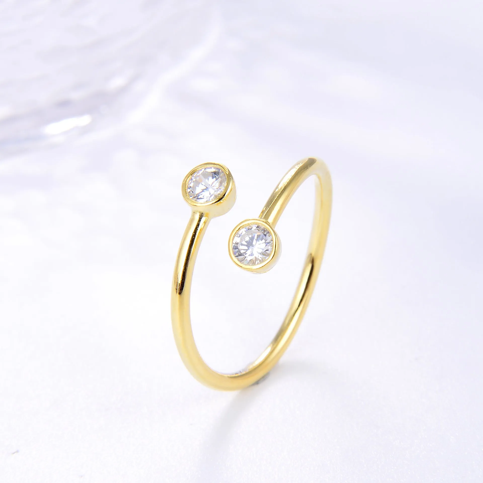 Dual CZ Classic Ring